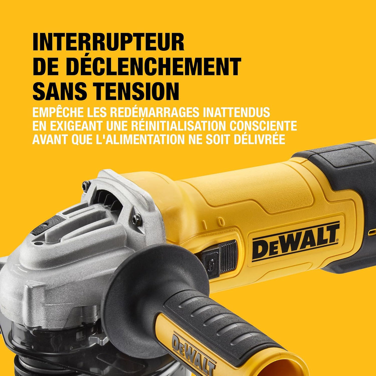Meuleuse d'angle filaire 125mm à vitesse variable, 1500W avec interrupteur anti-redémarrage - Kit de surfaçage, DWE4257KT-QS