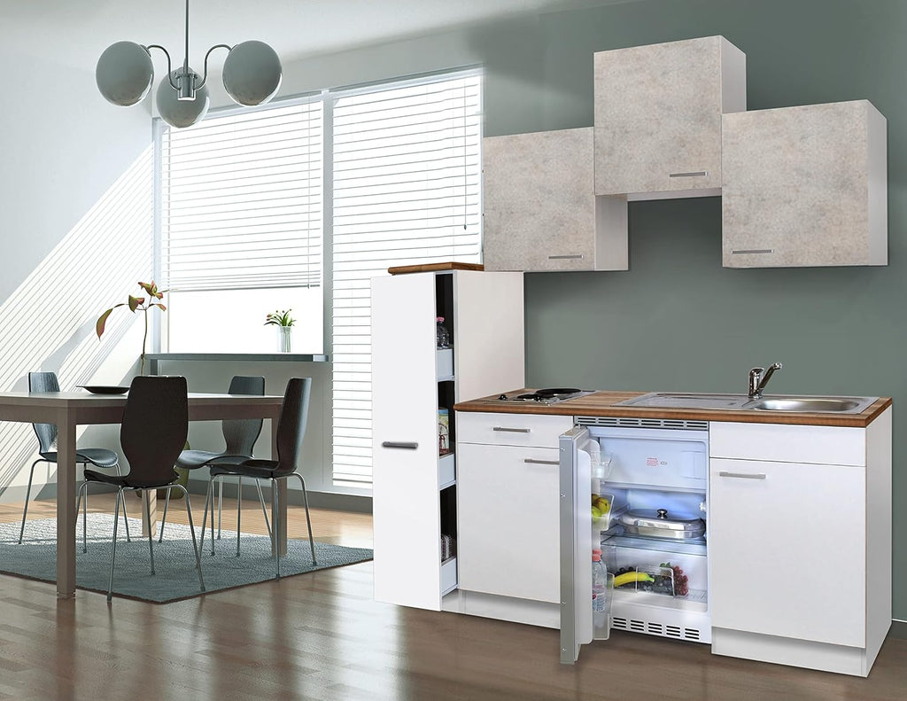 respekta Luis kitchenette, Bois d'ingénierie, Blanc, 180 cm
