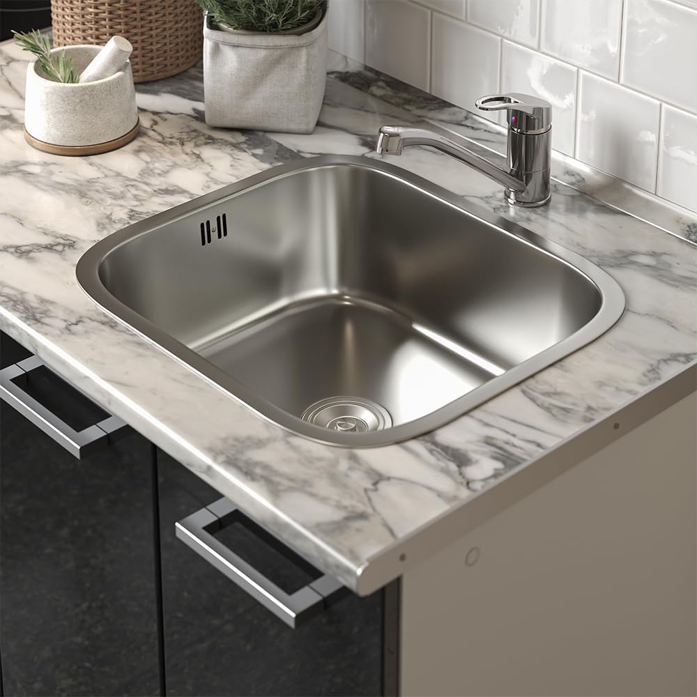 Vicco Cuisine R-Line, Noir Brillant/Blanc, 160cm avec Meuble Four encastrable avec Plan de Travail