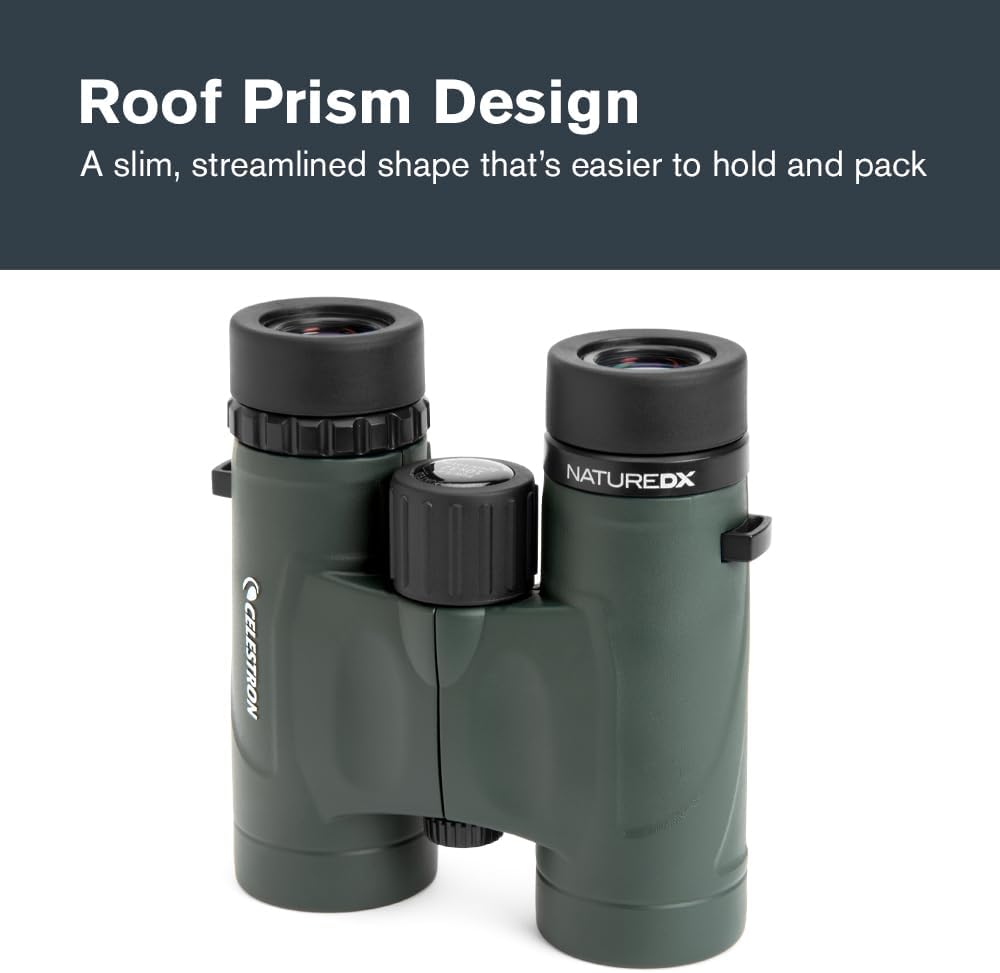 Celestron 71331 Nature DX 10x32 BaK-4 Prism Binoculars, Green
