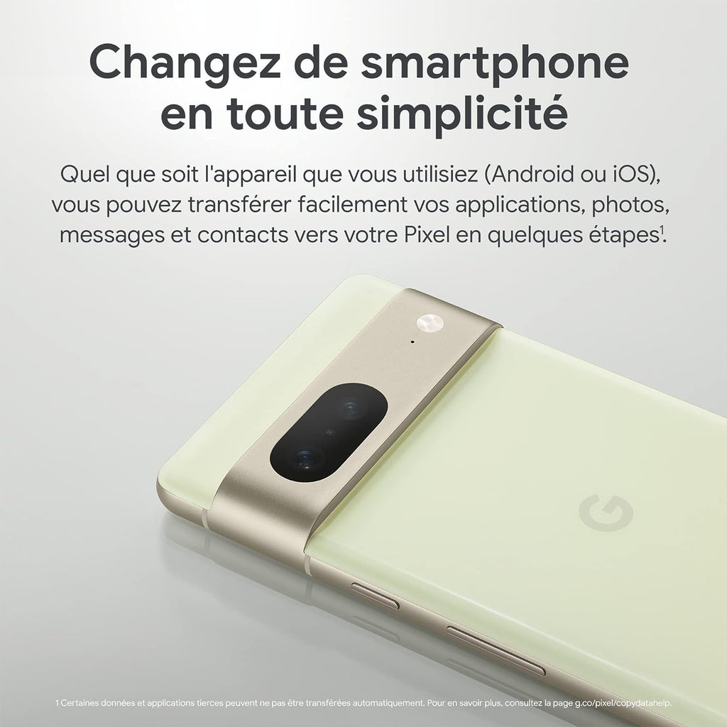 Google Pixel 7 – Smartphone Android 5G débloqué avec Objectif Grand Angle et 24 Heures d'autonomie – 128GB – Neige