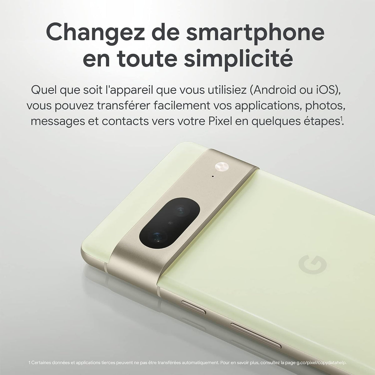 Google Pixel 7 – Smartphone Android 5G débloqué avec Objectif Grand Angle et 24 Heures d'autonomie – 128GB – Neige