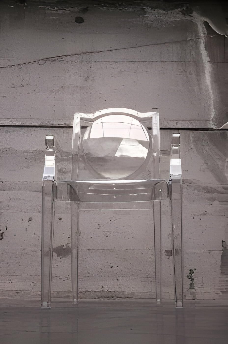 La16 Chaise FANTÔME Transparente avec ACCOUDOIRS en Polycarbonate - Lot de 4 fauteuils - Neutre