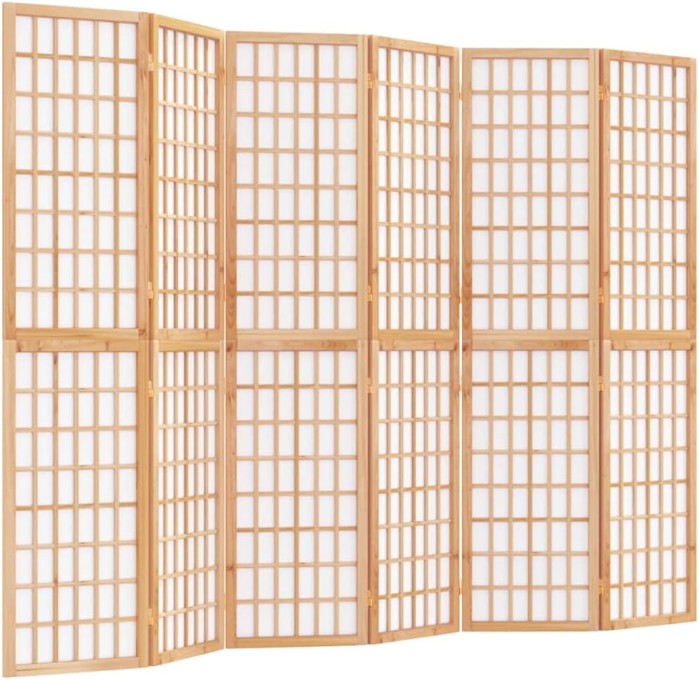 Ecran d'Intimité Paravent Séparateur de Pièces Cloison de Séparation pour Chambre à Coucher Maison Intérieur, 6 Panneaux 240x170 cm