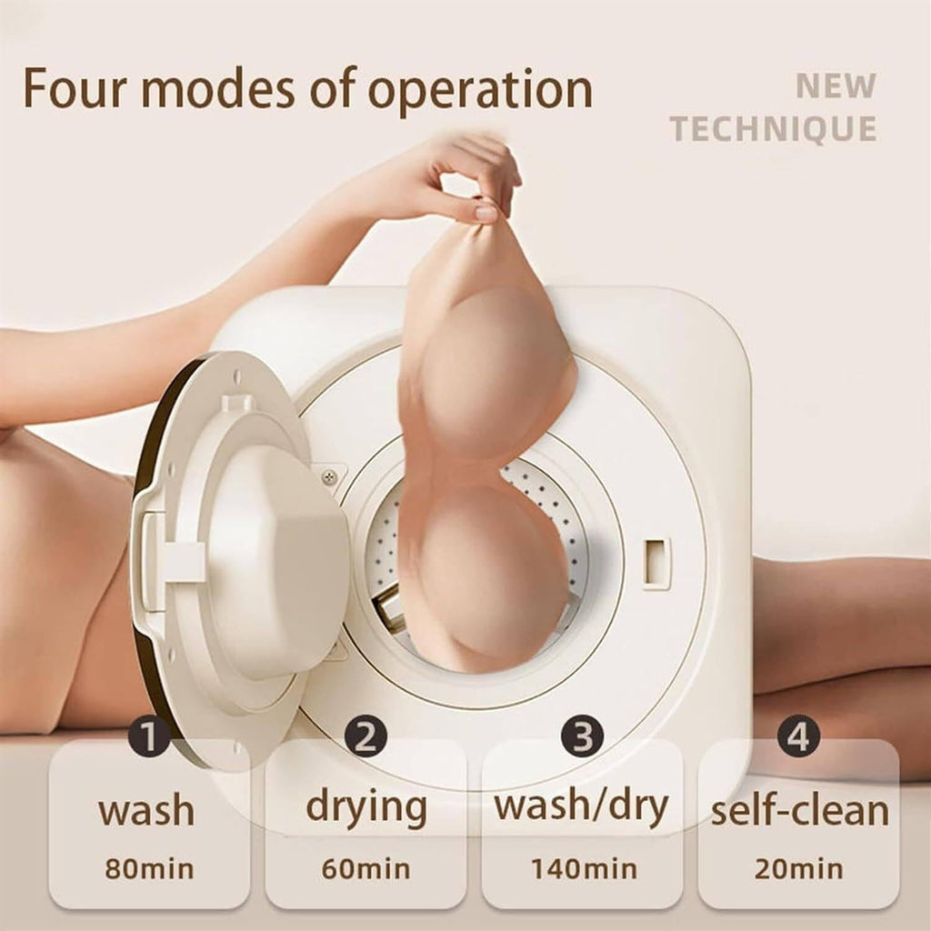 GEJLELDS Mini Machine À Laver Et Sèche-Linge De 3,5 L, Machine À Laver Compacte Et Essoreuse avec Baril Intérieur en Acier Inoxydable, pour Appartement, Maison, Dortoir Mural