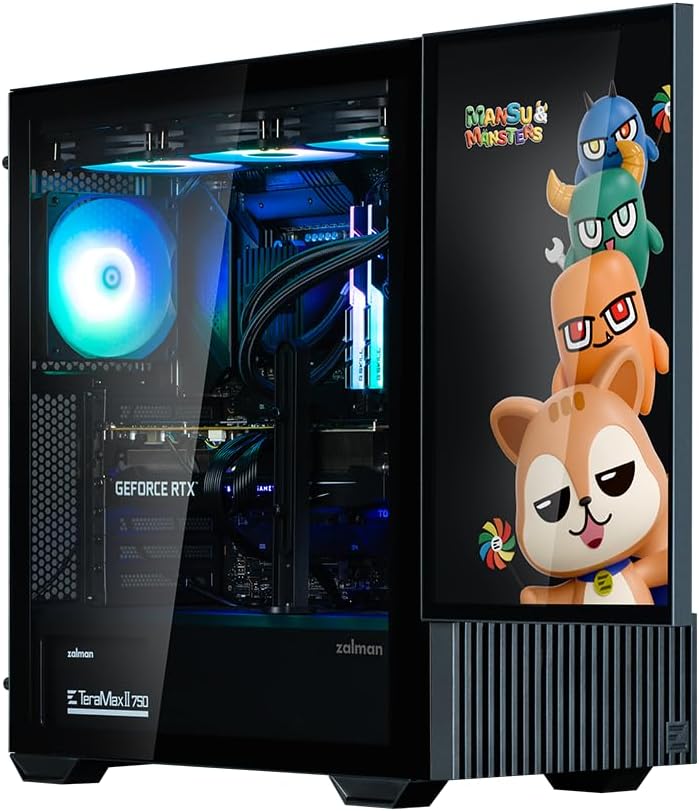 Boitier PC Moyen Tour avec écran 15,6'' Zalman Z10 DS (Noir)