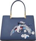 HUWOYG Sac en cuir for femmes, sac à main brodé léger for mère d'âge moyen, sacoche bandoulière Pour Cérémonie