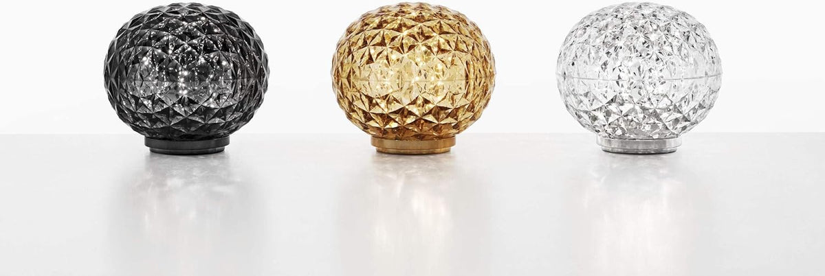 Kartell Mini Planet, Lampe de Table à batterie, Cristal, diamètre 16 cm