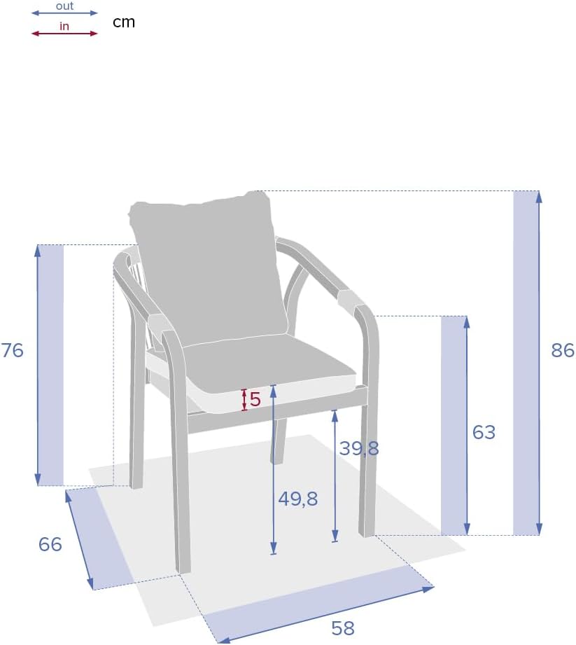 Hespéride - Fauteuil de Jardin Papouasie Taupe et Acacia Coussins Déperlants Déhoussables - Mobilier d'Aménagement pour Jardin, Terrasse, Balcon