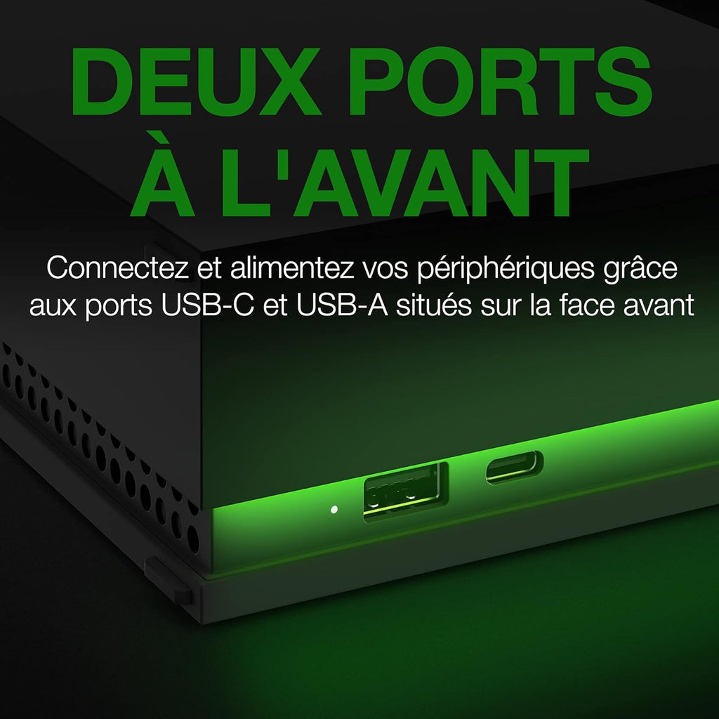 Seagate Game Drive Hub 8To, Disque Dur Externe HDD, USB 3.2, Deux Ports USB-C et USB-A, certifié Xbox, LED RVB, Services Rescue (STKW8000402)