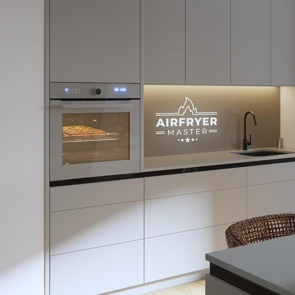 Cecotec Four Encastrable Multifonction 60 cm Bolero Hexa AF316000 Glass Grey A. 3400W, 81L, 11 Fonctions avec Airfryer Master, Pizza Master, Steam Asisst, Steam EasyClean, Cuisson 3D, Décongélation