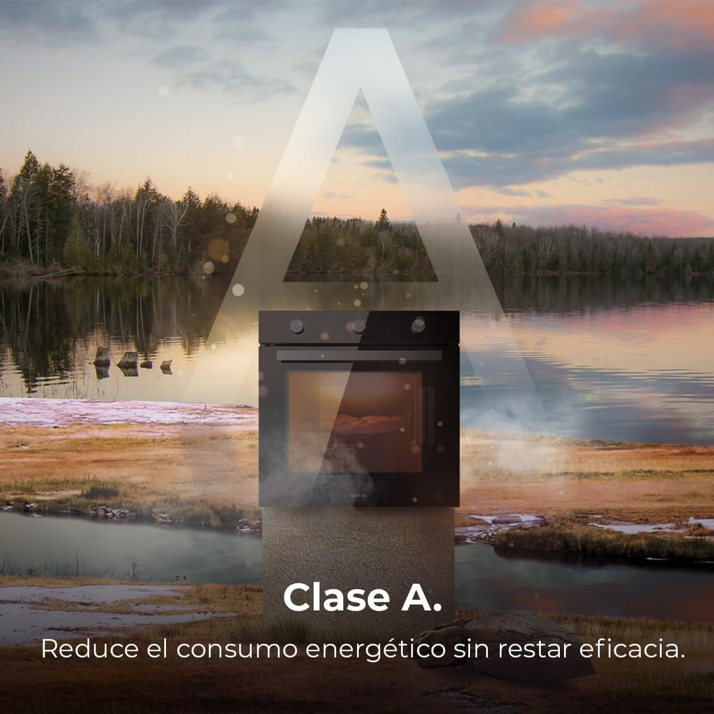 Cecotec Four intégrable multifonctions Bolero Hexa M236000 Glass Black Time A.Four multifonctions Capacité de 70 L, 6 fonctions, classe A, 2800 W