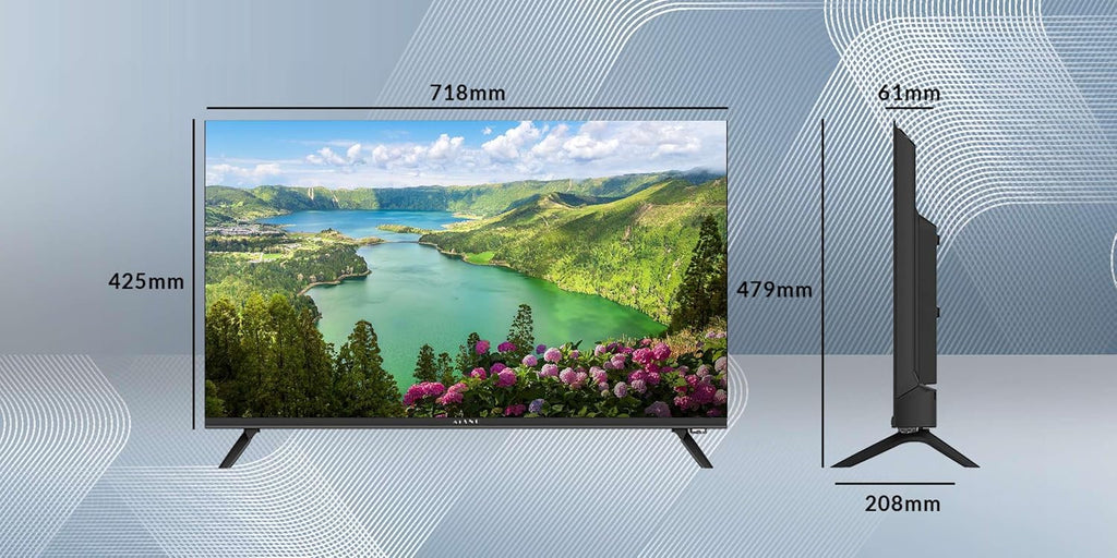 KIANO Téléviseur Intelligent 43" Elegance – 4K UHD (3840x2160) avec HDR10 – Android 11, Wi-FI, Bluetooth – Triple Tuner DVB-T2/C/S2, Dolby Audio – 2 Ports HDMI, 2 Ports USB, Port CI – VESA