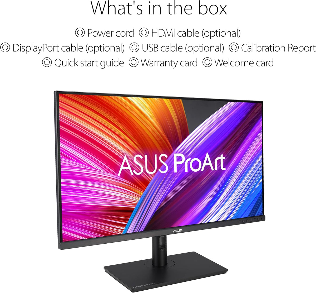 ProArt PA328QV - Ecran PC 32'' WQHD - Dalle IPS - 2560x1440-400cd/m² - Display Port, 2X HDMI, 4X USB 3.2-100% sRGB - 100% Rec.709 - Précision △E