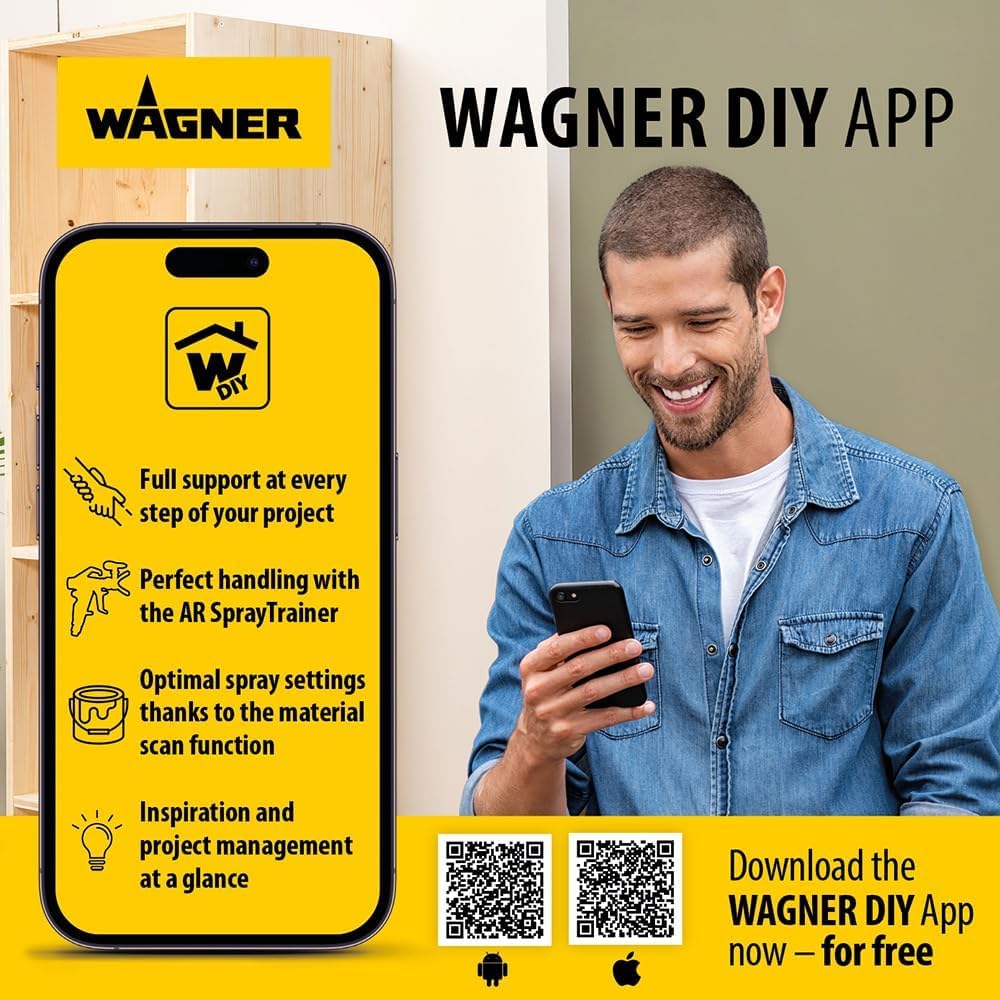 WAGNER Airless Pulvérisateur de Peinture Control 150 M pour peintures murales, Vernis, lasures, Protection du Bois et Anti-Corrosion à l'intérieur et à l'extérieur, Volume du réservoir 5500 ML
