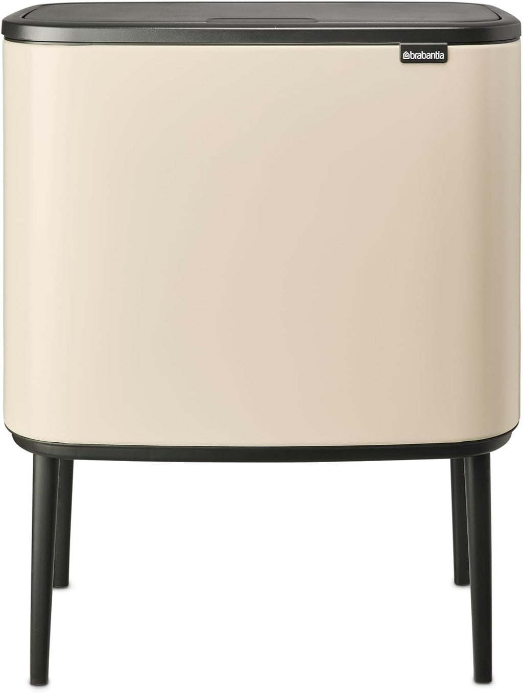 Brabantia - Bo Touch Bin 36L - Grande Poubelle pour la Cuisine - Ouverture Soft-Touch - Seau Intérieur Amovible - Antidérapant - Recyclage Facile - ses Sacs Inclus - Soft Beige - 54 x 31 x 68 cm