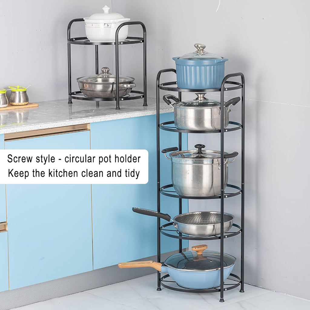Organisateur de casseroles Gain de Place - Support de Rangement pour casseroles et poêles - Rangement Efficace pour Une Cuisine Parfaitement organisée