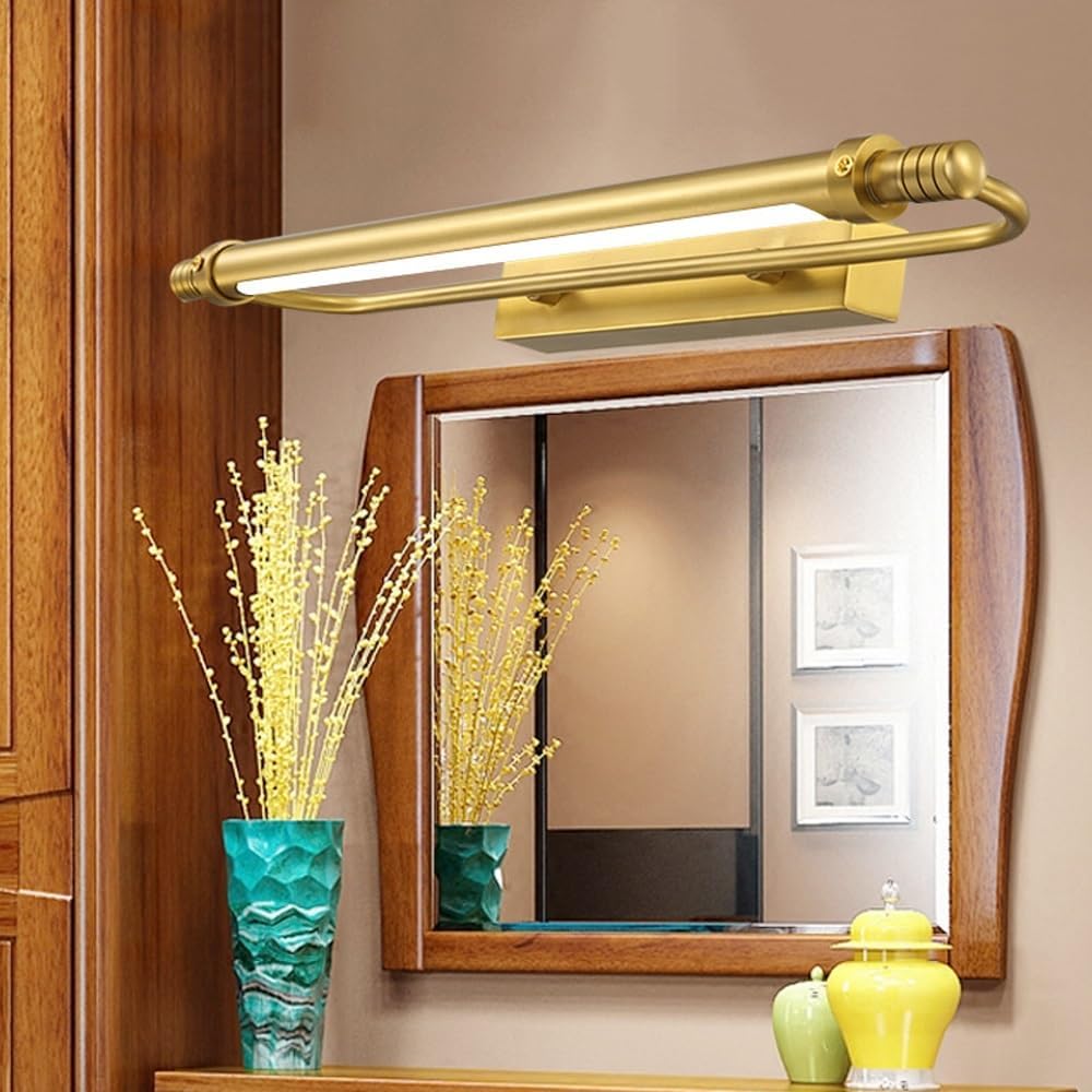 Générique Éclairage de coiffeuse luxe en acrylique avec miroir maquillage et lampe LED rétro murale for salle bain(6W)