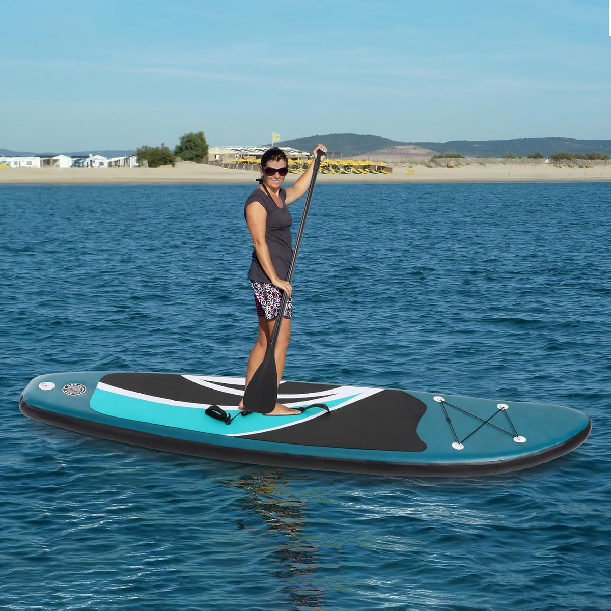 Stand Up Paddle Board gonflable avec pagaie et pompe manuelle jusqu'à 150 kg