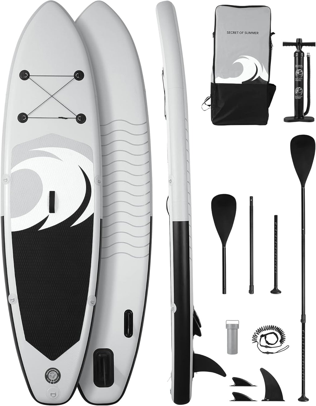 Planche à pagaie Stand Up Paddle Board Sup Planche de 15,2 cm d'épaisseur avec Accessoires ISUP et Sac de Transport et pompage Rapide pour Adultes et Jeunes pour Le Surf, la pêche, Le Yoga