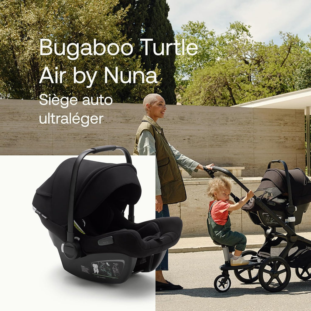 Turtle Air by Nuna, Siège Auto Pour Nouveaux-nés et Jeunes Enfants, Ultra Léger, Sûr et Pratique, avec Capote et fenêtre de visibilité, noir
