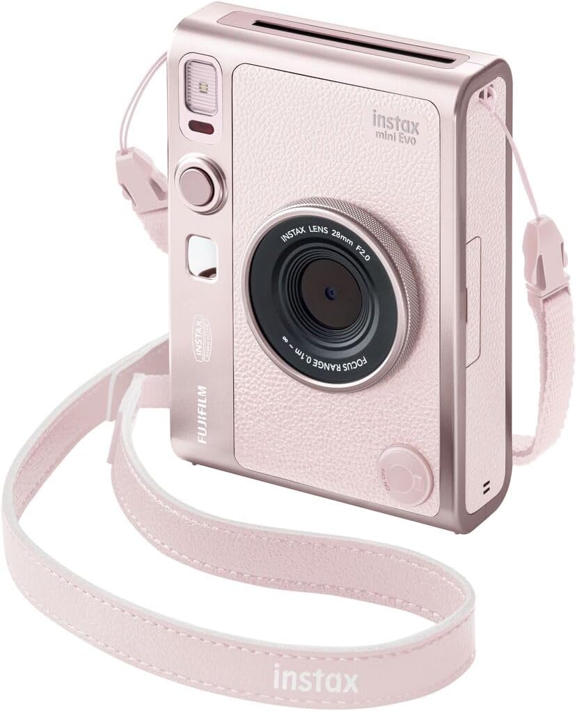 instax Mini Evo, Appareil Photo numérique et imprimante Photo Hybride 2-en-1 écran LCD Tactile de 2,7 Pouces, avec 10 objectifs et 10 Effets de Film, utilise des Films instax Mini, Couleur Rose