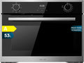 Cecotec Four Encastrable 45cm de Hauteur Bolero Hexa M224500 Edge A. 2600W, 53L, 7 Fonctions, Grill, Chaleur Ventilée, Convection, Décongélation, Steam Base X2, Steam EasyClean, Steam Assist