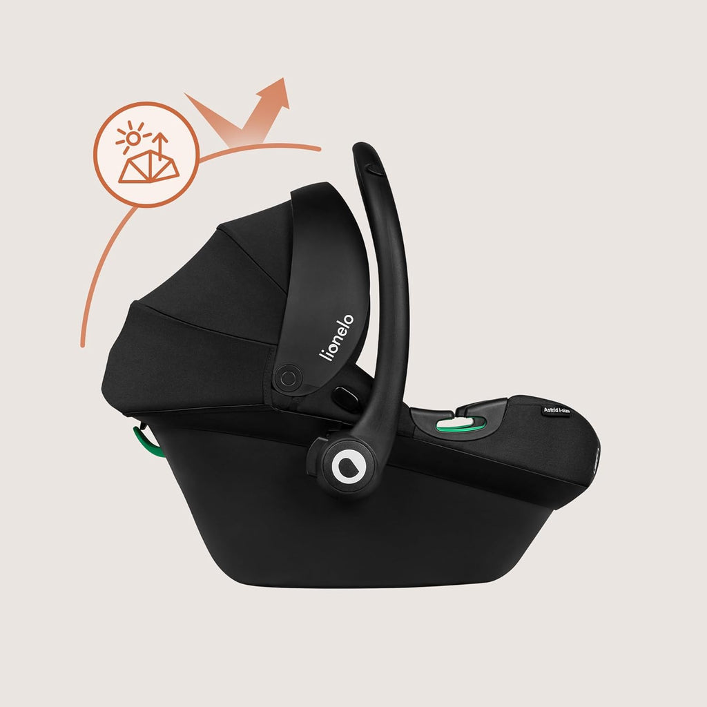 LIONELO ASTRID i-Size Ensemble siège enfant, avec base, 40-87 cm, montage ISOFIX, harnais 3 points, protection latérale, insert Dri-Seat, i-Size R129