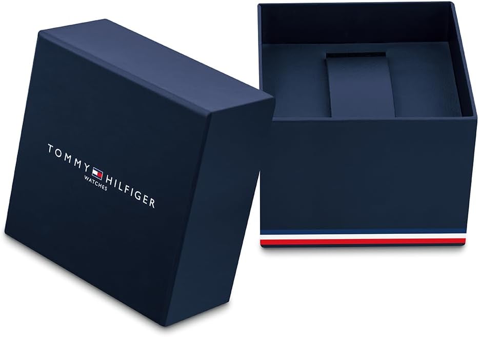 Tommy Hilfiger Montre Analogique Multifunction à Quartz pour Homme avec Bracelet en Acier Inoxydable ou Cuir