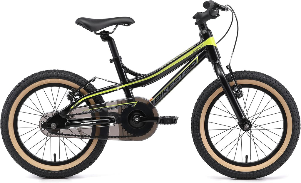 BIKESTAR Vélo Enfant en Aluminium pour Garcons et Filles de 4-5 Ans | Bicyclette Enfant 16 Pouces vélo de Montagne avec Freins en V | Noir Vert
