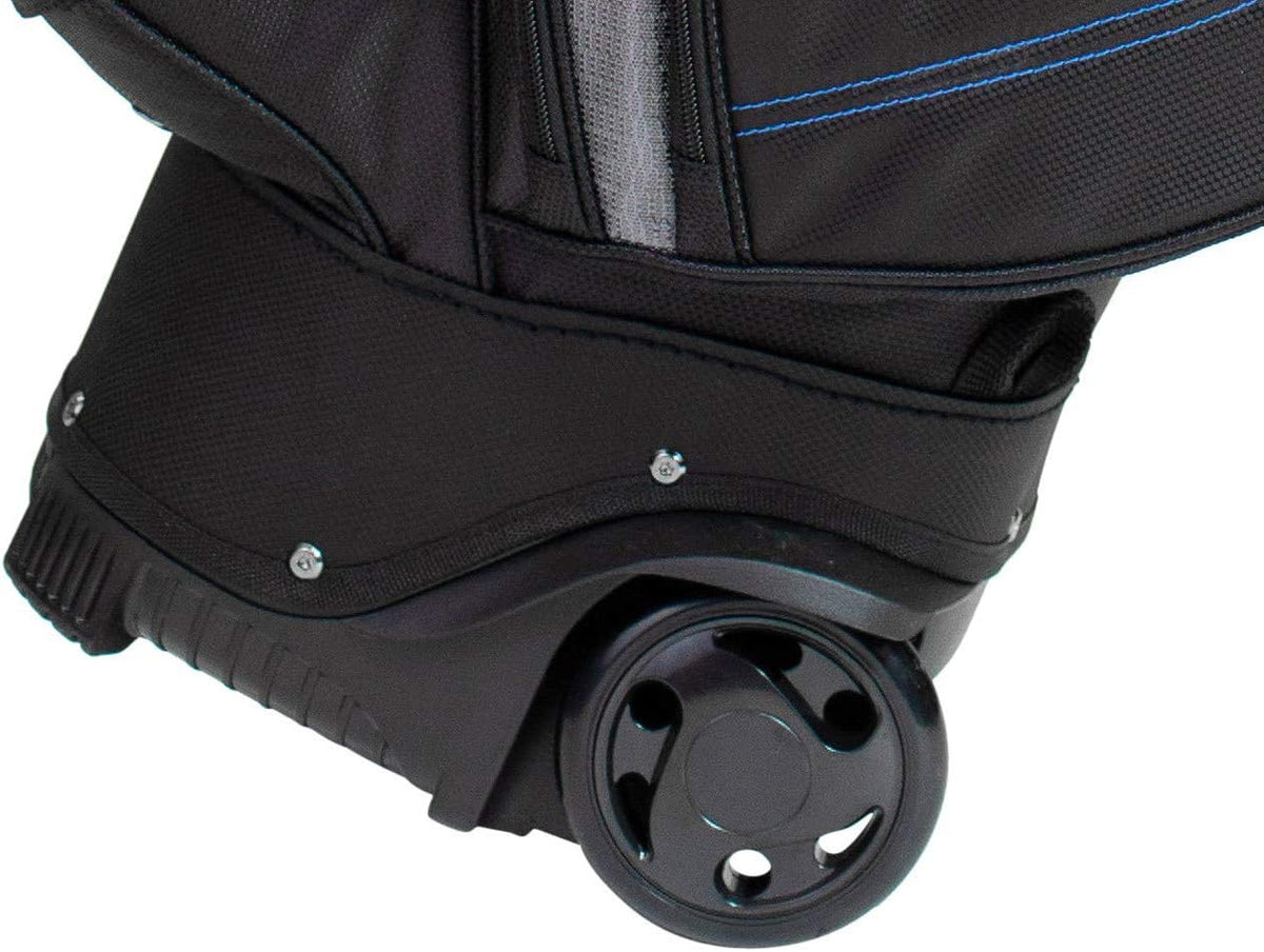 BagBoy Transit Sac pour chariot deavec 14 compartiments et des roues, Black/Charcoal/Silver