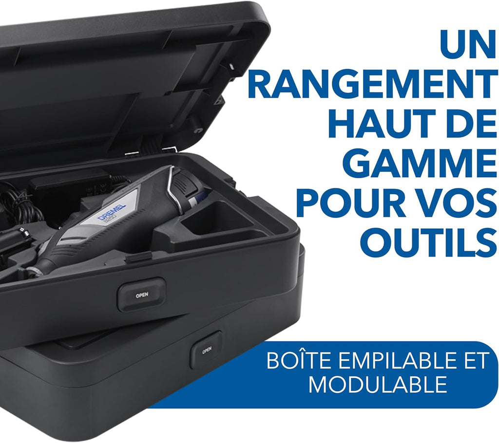 Dremel 8240 5/65 outil multi-usage sans-fil batterie 12V 2Ah, kit outil multi-usage avec 2 Batteries, 5 Adaptations, 1 boîte Platinum, 65 Accessoires