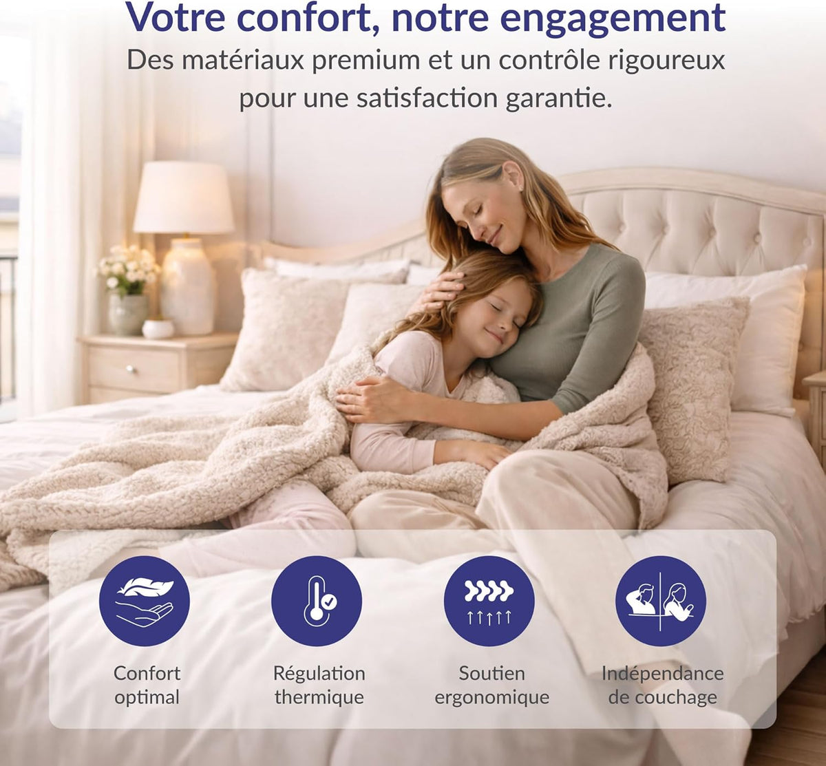 NATURALEX - Matelas Titanium 140x200 cm - 30 cm - Mousse à mémoire de Forme + Blue Latex - Soutien Ferme - Thermorégulateur - Hypoallergénique - Respirant - 7 Zones - Réversible Face été/Hiver