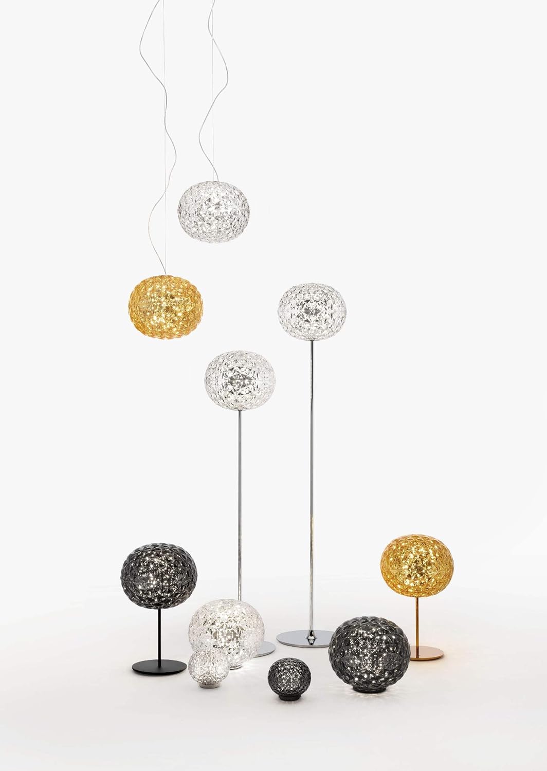 Kartell Mini Planet, Lampe de Table à batterie, Cristal, diamètre 16 cm