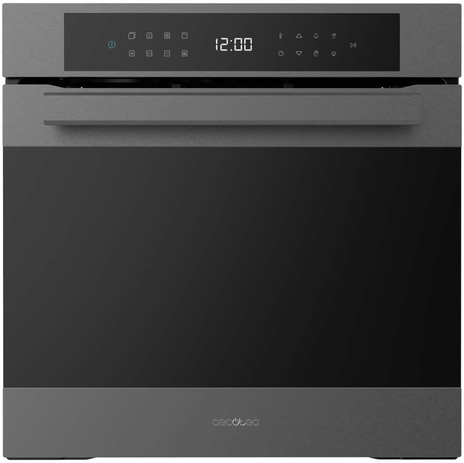 Cecotec Four encastrable Pyrolytique 60cm Bolero Hexa P506000 Matt A+. 3400W, Capacité de 81L, 11 Fonctions avec Airfryer Master, Pizza Master, 3D Cooking, Steam Base X2, Pyrolyse