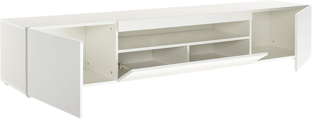 MMT DAIQ2000 Meuble TV pour TV 4K 65/70/75/80" avec lumières LED 200 cm de Large Blanc