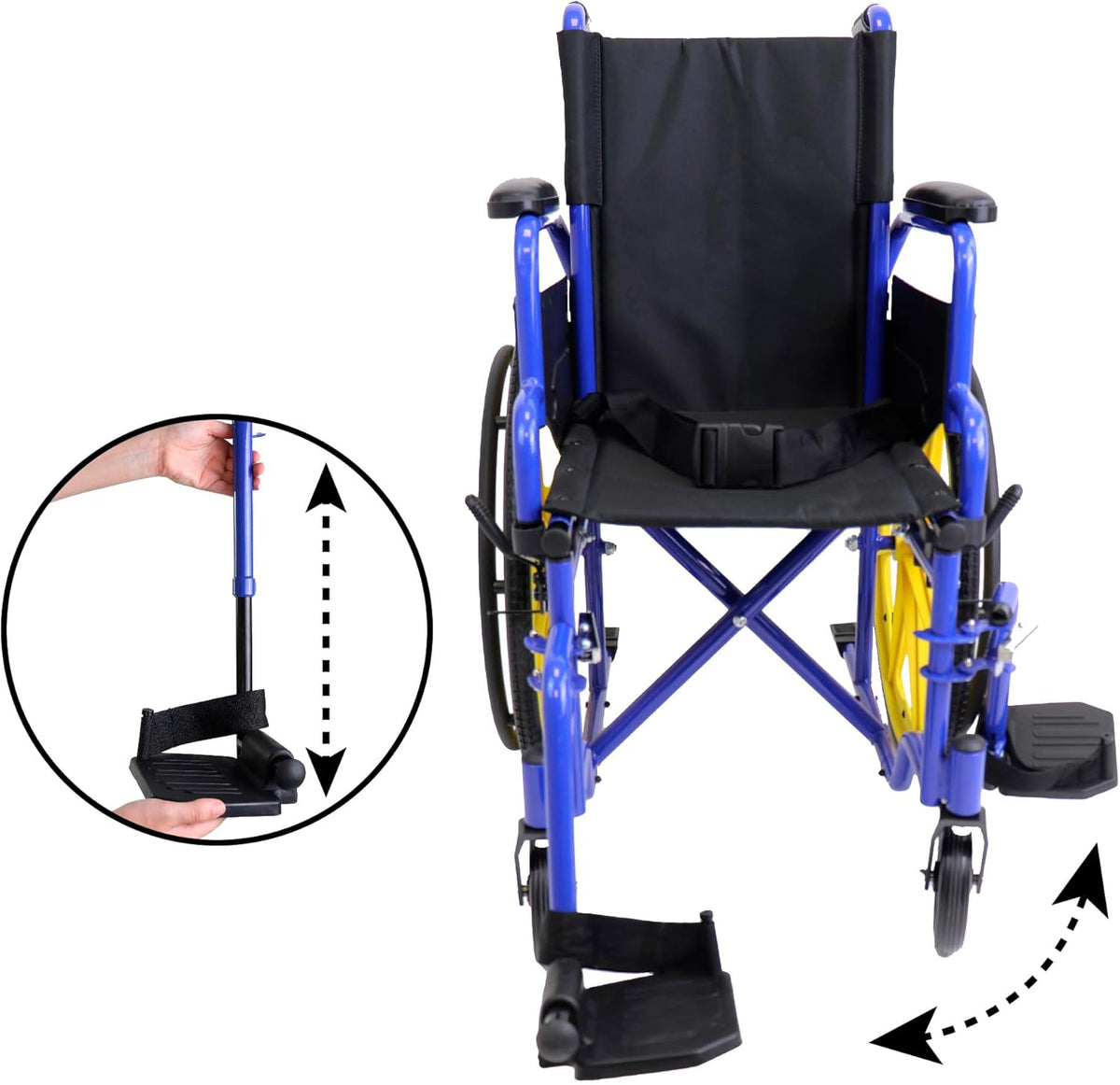 PEPE Mobility Fauteuil Roulant Pliable Léger Enfant, Chaise Roulante Handicapé, Fauteuil Pédiatrique Compact et Confortable