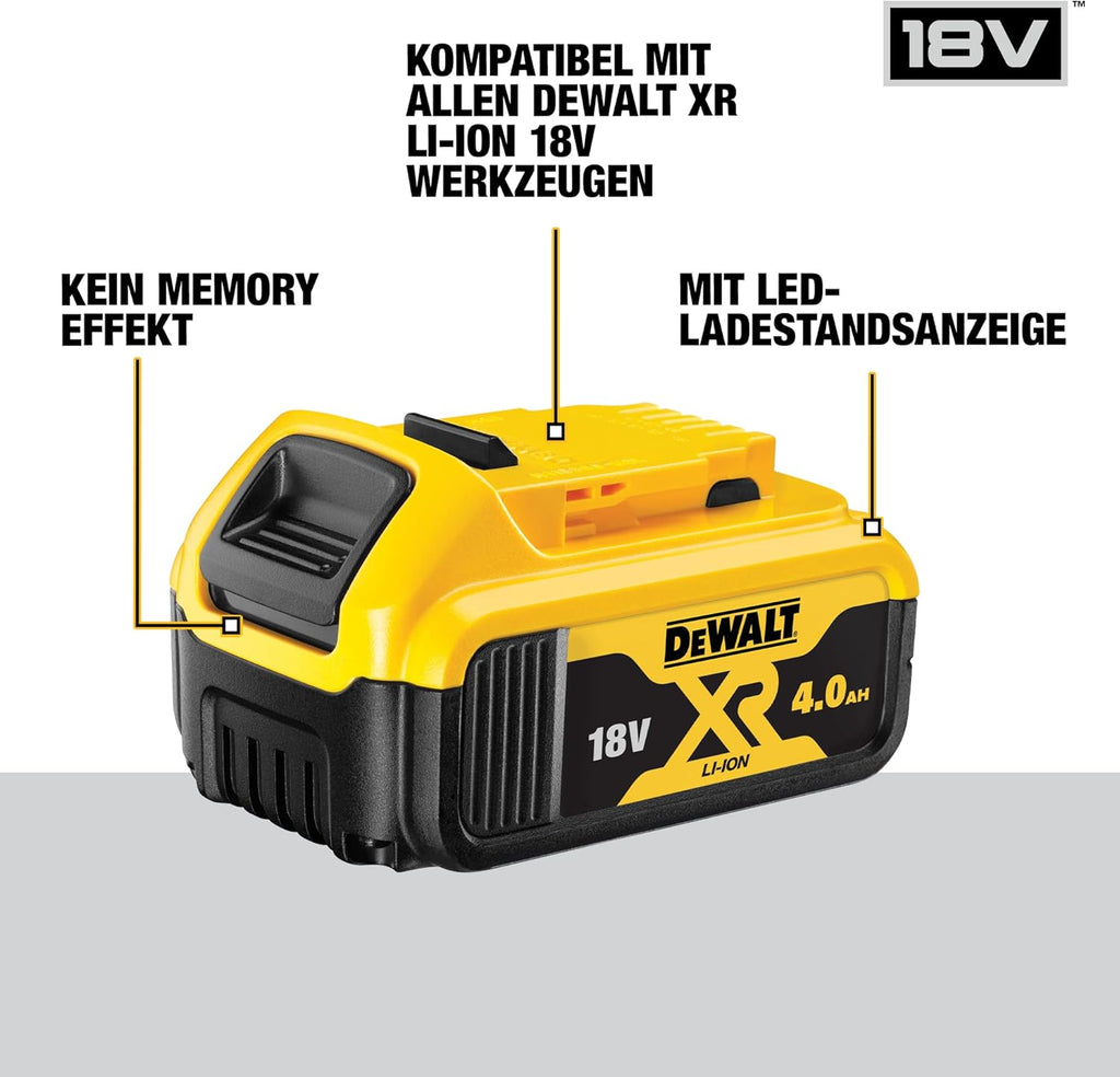 Meuleuse Burshless XR 18V 5Ah Li-Ion - DCG405NT-XJ - Meuleuse Électrique sans Fil avec Coffret TSTAK & Batterie XR 18V 4 Ah Li-Ion - DCB182-XJ - Compatible Avec Tous Les Outils