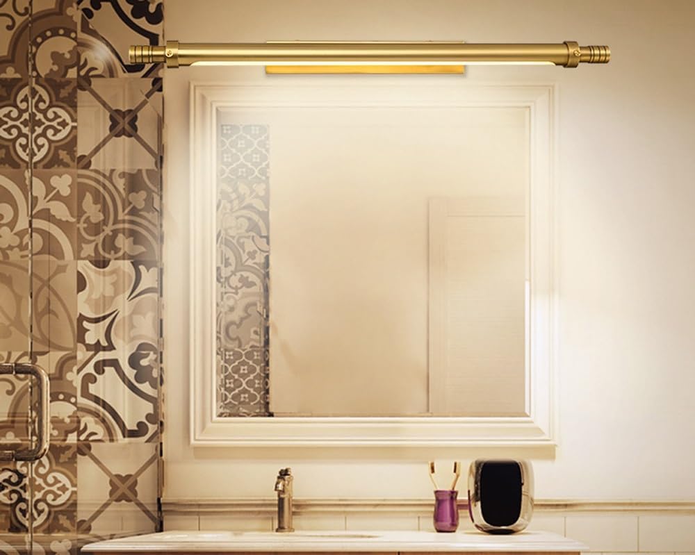 Générique Éclairage de coiffeuse luxe en acrylique avec miroir maquillage et lampe LED rétro murale for salle bain(6W)