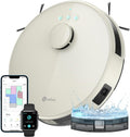 Lefant Robot Aspirateur Laveur Robot 2 en 1 4000Pa,Navigation LiDAR,Cartographie Multi-étage,Zones Virtuelles, Connecté Alexa/APP/WiFi,Idéal pour Poils d'animaux Tapis Sols Durs,M1 Champagne