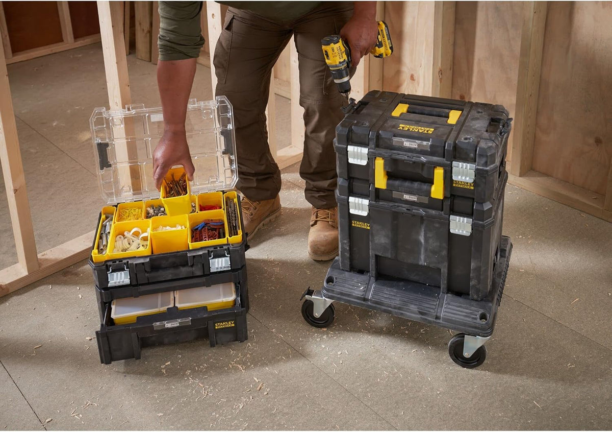 STANLEY FMST1-80107 Tour Tstak/PRO-STACK Gamme FATMAX - Modulable - Charge Maximale 100Kg - Dimensions 550X460X810Mm