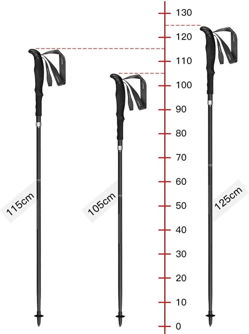 Bâton de randonnée Pliable et Portable, bâton de Marche télescopique réglable pour la randonnée