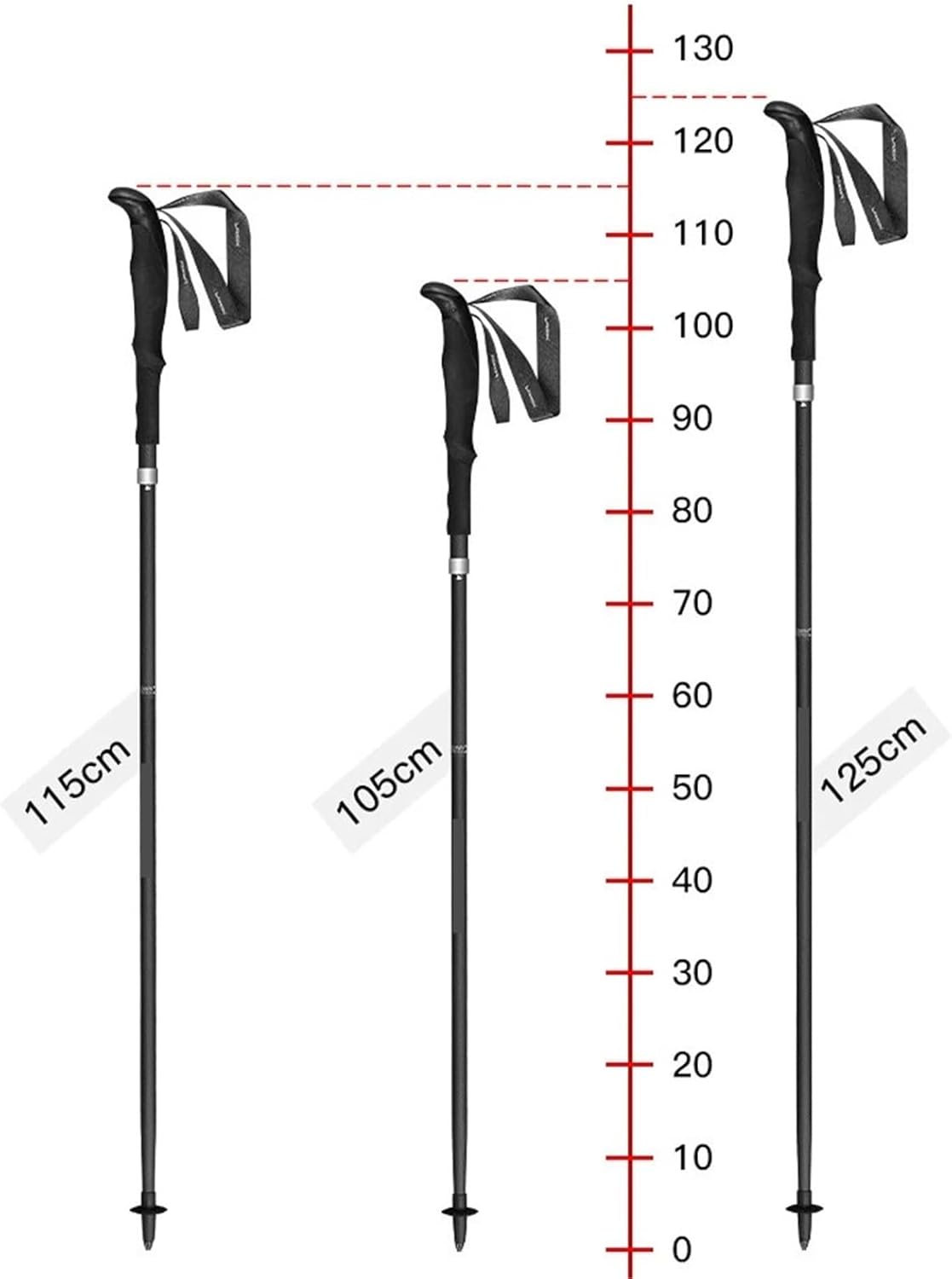 Bâton de randonnée Pliable et Portable, bâton de Marche télescopique réglable pour la randonnée