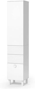 Vicco Meuble de Rangement de Salle de Bain Sola, Blanc, 40.2 x 192.4 cm avec Porte et tiroirs