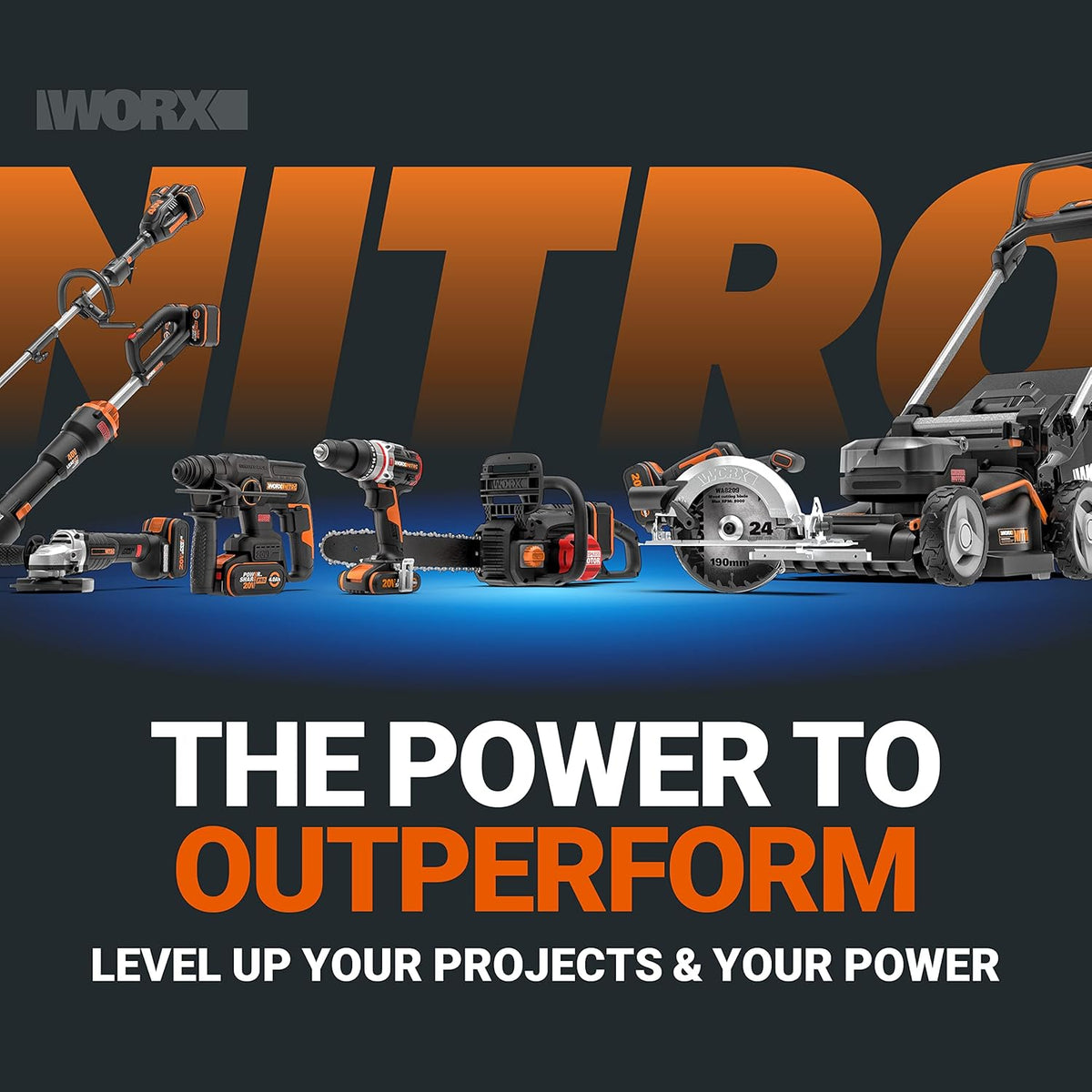 WORX Visseuse à Choc sans Fil Brushless 20V WX261, Légère et puissante 260Nm, 3000 tr/min, mandrin 6,35 mm HEX, 3 Vitesses, crochet et embout de vissage, livrée avec Batterie et Chargeur