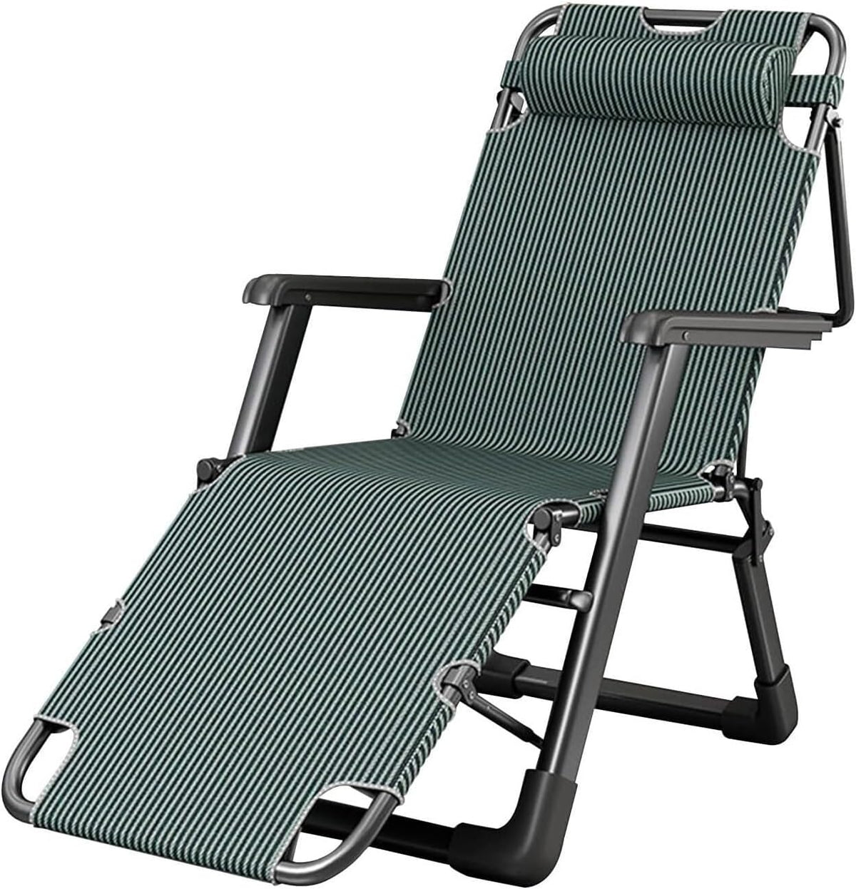 DANNMPX Chaise Longue Zero Gravity Sunlounger Réglage À 2 Vitesses Chaise Pliante Portable avec Appuie-tête Longue pour Intérieur Extérieur Pliante Relaxation B