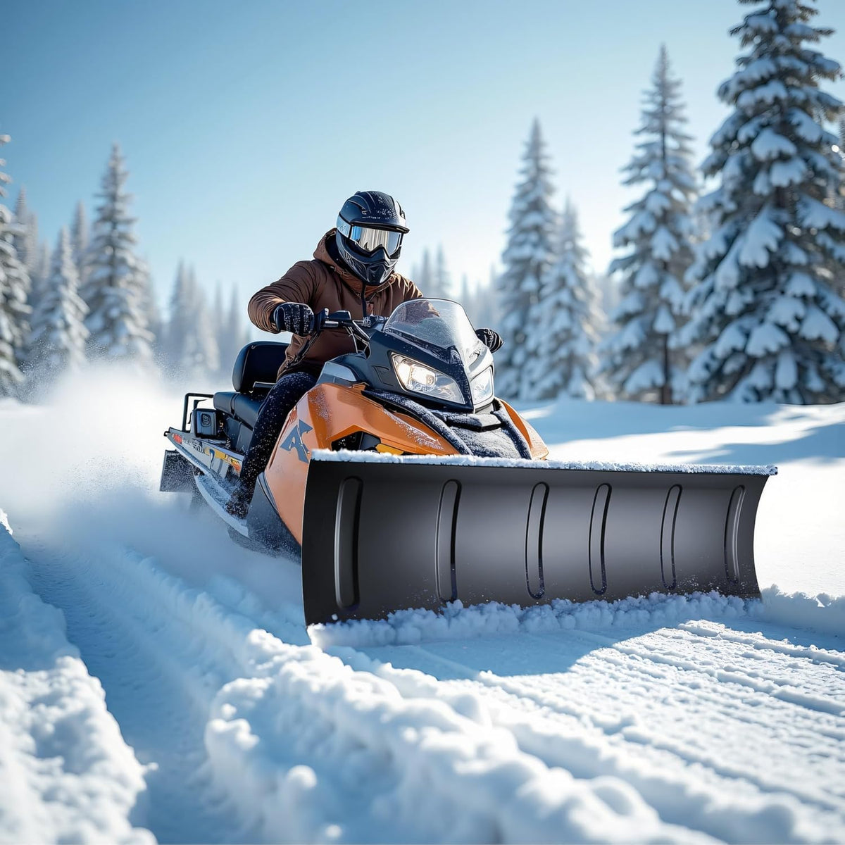 Wiltec Lame Chasse Neige Frontale pour Quad – 140 x 40 cm – Réglable – en Acier – Lame pour déneigement avec Tracteurs tondeuses, ATV, UTV