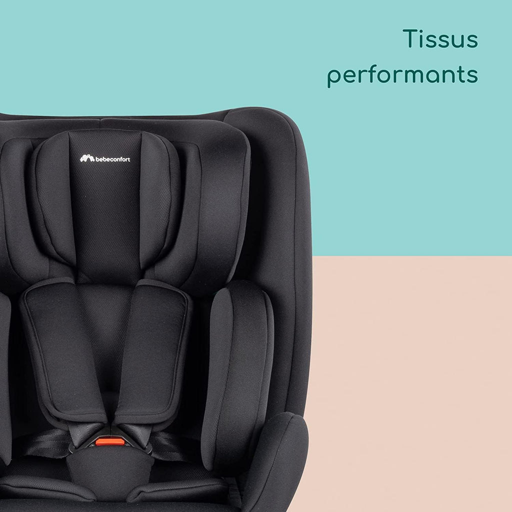 Bebeconfort EvolveFix Plus i-Size, Siege Auto 360, 0-12 Ans, 40-150 cm, Siège Auto ISOFIX, 10 Positions d'Appui-tête, 4 Positions d'Inclinaison, Protection Contre les Chocs Latéraux, Black Mist
