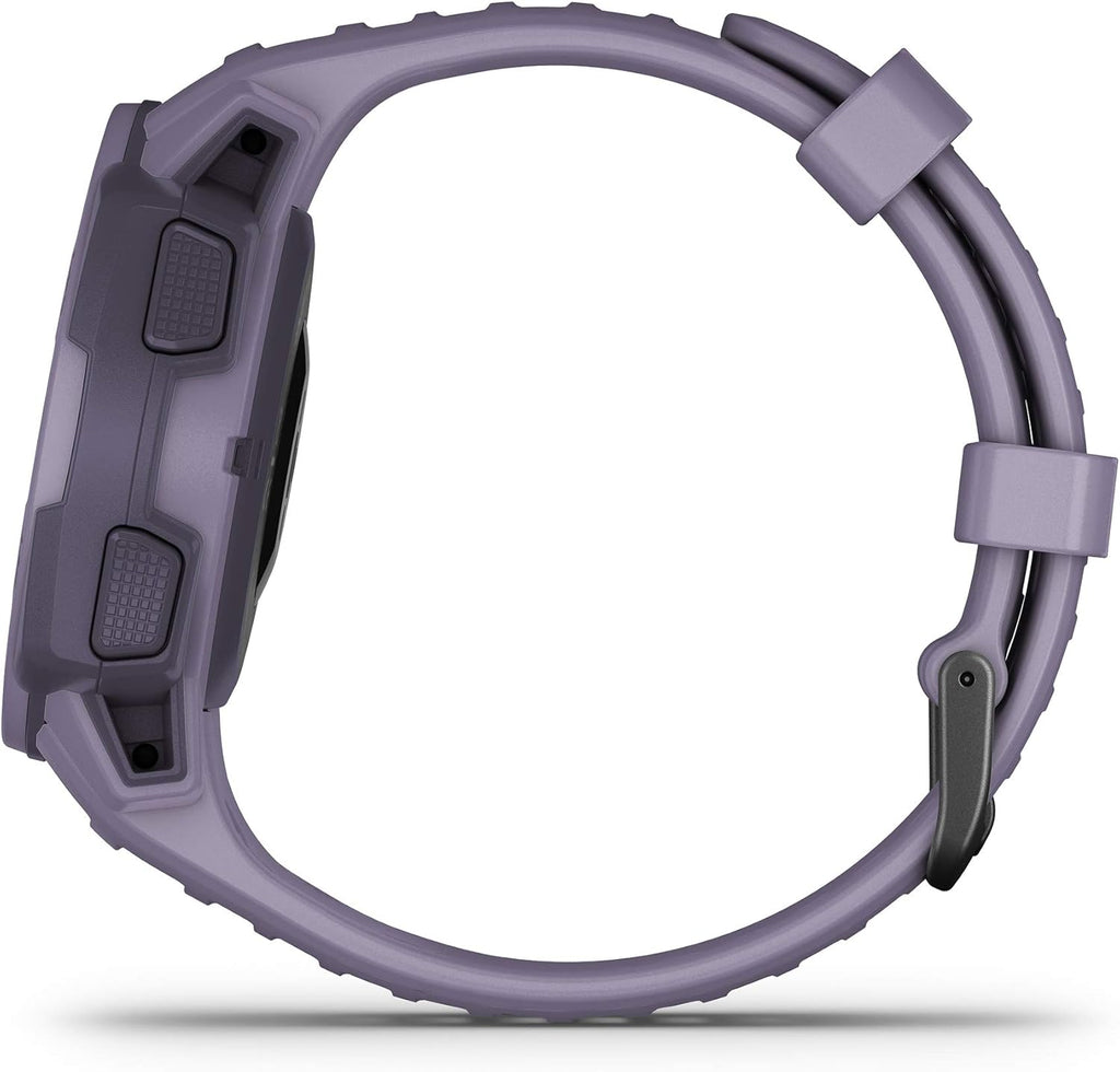 Instinct Solar - Montre GPS de plein air robuste avec chargement à l'énergie solaire - Violet (Reconditionné)