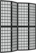 Ecran d'Intimité Paravent Séparateur de Pièces Cloison de Séparation pour Chambre à Coucher Maison Intérieur, 4 Panneaux 160x170 cm Noir